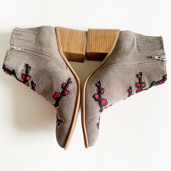 Jeffrey Campbell Grey Suede Cherry Blossom Booties - Picture 2 of 9